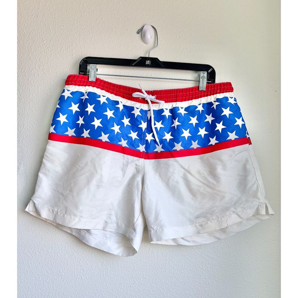 CHUBBIES The Mericas American Flag Swim Trunks Shorts Bathing Suit Mens XL